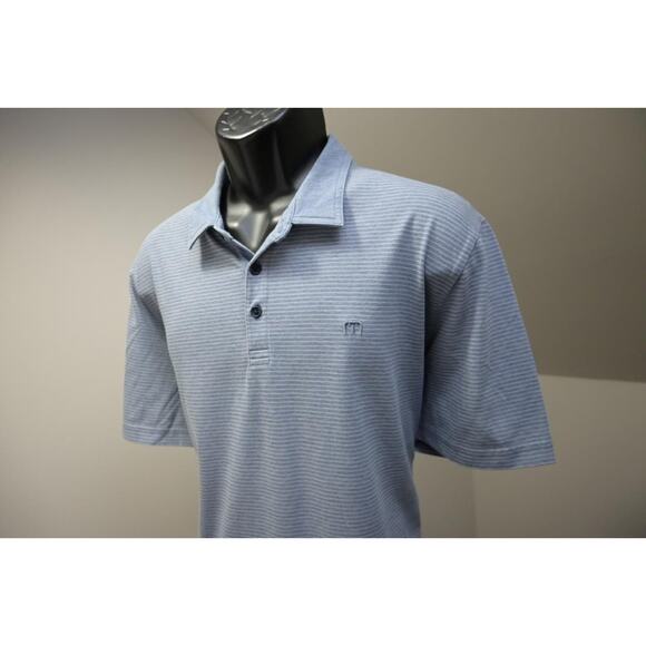 Travis Mathew Golf Polo Striped Pima Poly Stretch Golf Shirt Mens Size 2XL XXL - Picture 3 of 11
